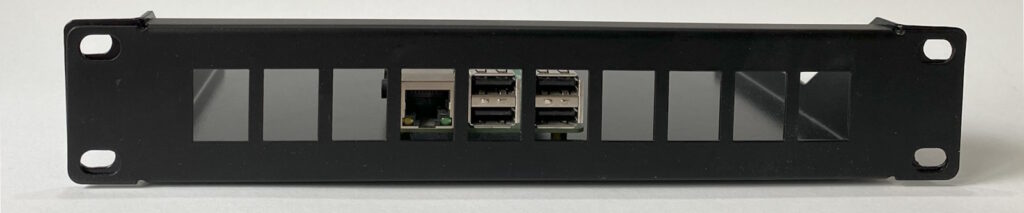Rackmount Gehäuse für Raspberry Pi Frontantsicht